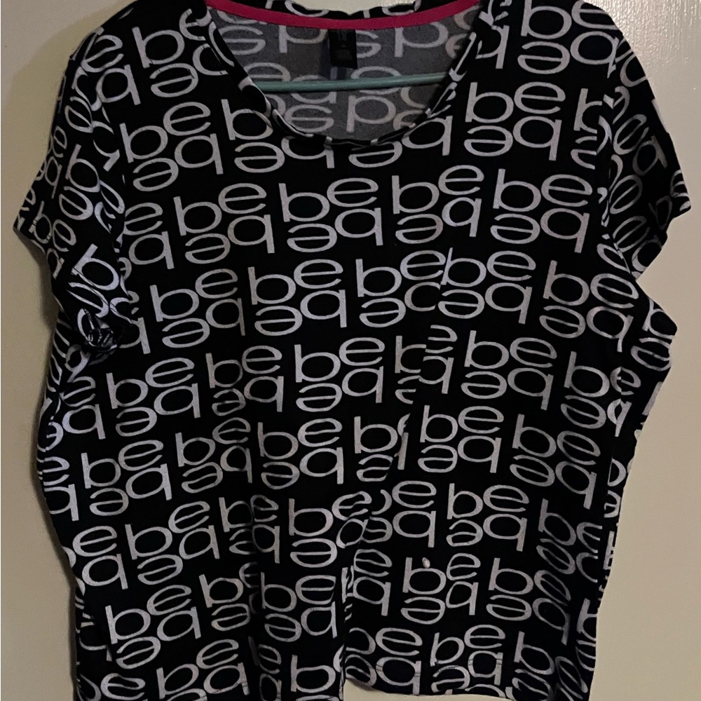 Bebe Sleepwear Black and White  T-Shirt Pajama